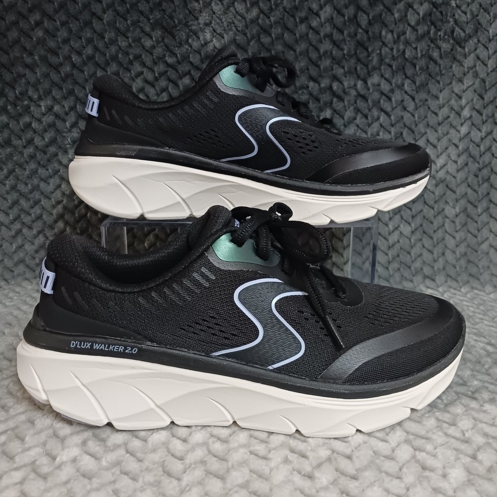 Skechers D'Lux Walker 2.0 Women's Athletic Running Sneakers Black Shoes Size 9.5